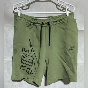 Nike Sportswear Tech Fleece Shorts Athletic DZ4472-386 Oil Green Knit Men L NWOT